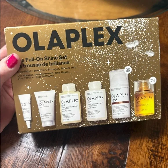 OLAPLEX Full-On Shine Set with Gold and White Packaging (New) - Picture 3 of 16